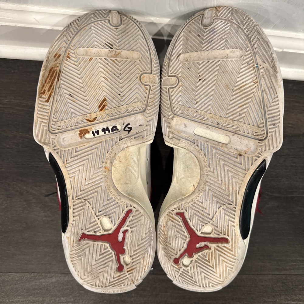 Jordan One Take 5 Shoes White GYM RED SNEAKERS Size 6.5Y Used Condition - Picture 10 of 11
